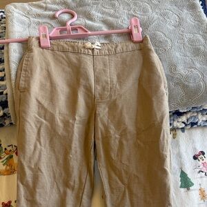 Janie and Jack tan linen pants size 6 worn once